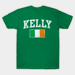 Kelly Irish Name Surname St Patrick's Day Ireland Flag T-Shirt